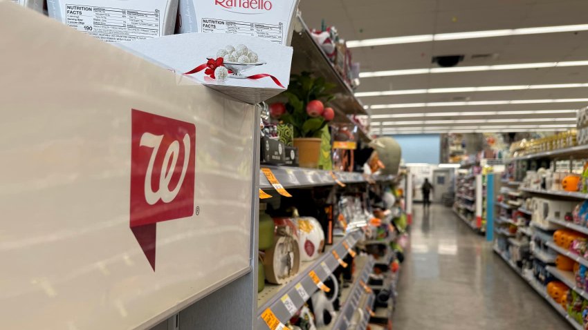 The Walgreens logo is displayed at a Walgreens store on October 15, 2024 in San Rafael, California. 