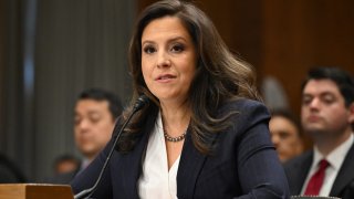 Rep. Elise Stefanik, R-N.Y., testifies before the Senate Foreign Relations Committee on her nomination to be ambassador to the United Nations, on Capitol Hill in Washington, Jan. 21, 2025.