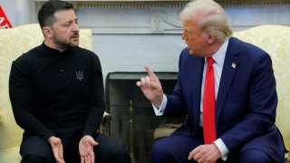 U.S. President Donald Trump meets Ukrainian President Volodymyr Zelenskyy at the White House on Feb. 28, 2025.