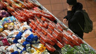 A person browses a grocery store following the announcement of tariffs on Canadian and Mexican goods by U.S. President Donald Trump, in Toronto, Ontario, Canada March 4, 2025. 