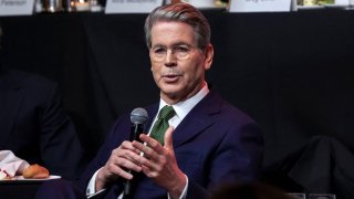 U.S. Treasury Secretary Scott Bessent attends at an Economic Club of New York event in New York City, U.S.,  March 6, 2025.