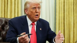 U.S. President Donald Trump speaks in the Oval Office, on the day he signs executive orders, at the White House in Washington, D.C., U.S. March 6, 2025. 