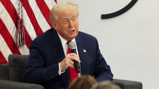 U.S. President Donald Trump delivers remarks during a Business Roundtable event in Washington, D.C., U.S., March 11, 2025. 
