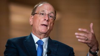Larry Fink, chief executive officer of BlackRock Inc., speaks during the 2025 National Retirement Summit in Washington, DC, US, on Wednesday, March 12, 2025.