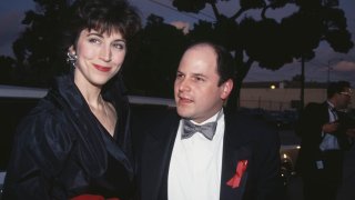American actor and comedian Jason Alexander and his wife, Daena Alexander, attend 1993 American Comedy Awards, held at the Shrine Exposition Center in Los Angeles, California, 28th February 1993.