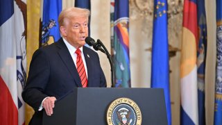 US President Donald Trump speaks during an Education event and signs executive orders in the East Room of the White house in Washington, DC, March 20, 2025.