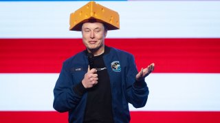Billionaire businessman Elon Musk speaks during a town hall meeting at the KI Convention Center on March 30, 2025 in Green Bay, Wisconsin.