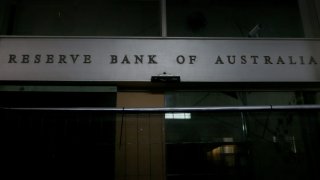 The Reserve Bank of Australia (RBA) building is seen behind construction fences on August 06, 2024 in Sydney, Australia.