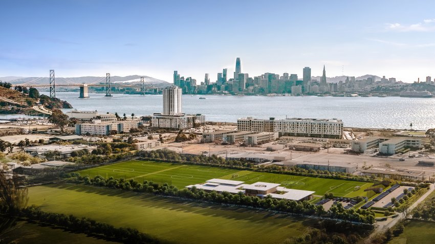 Rendering of Bay FC's training facility on Treasure Island.