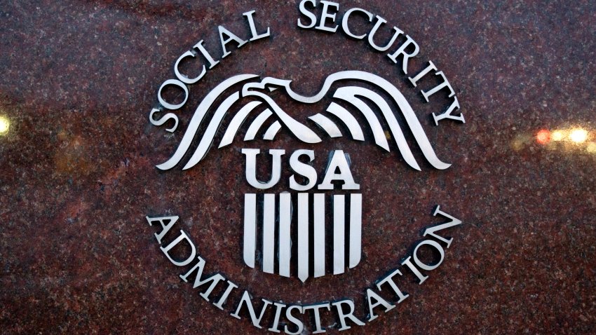 The seal of the US Social Security Administration outside the agency's