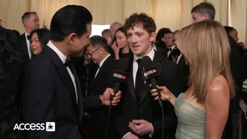 Ethan Slater epic reaction to Ariana Grande's throwback pic at 2025 Oscars