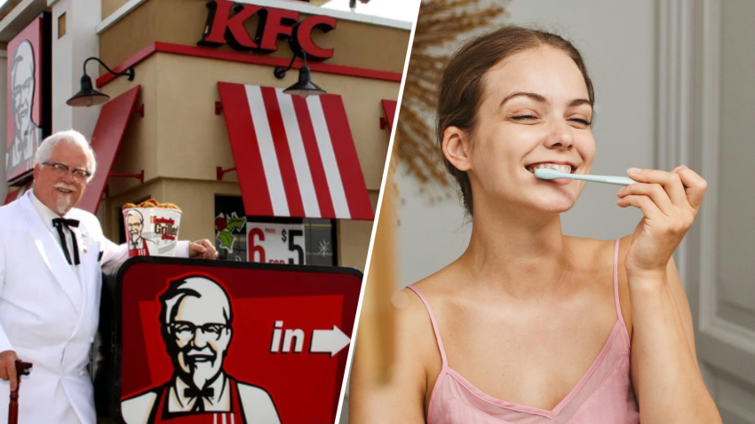 KFC Fried Chicken Toothbrush Toothpaste