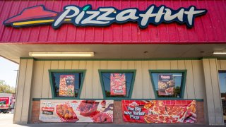 A Pizza Hut store is seen on November 01, 2023 in Austin, Texas. Pizza Hut’s third-quarter revenue fell short of analysts’ expectations for same-store sales.
