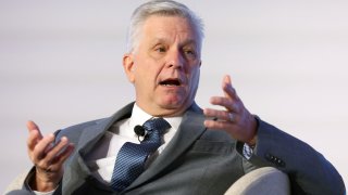 Federal Reserve Governor Christopher Waller speaks during the Clearing House Annual Conference in New York City, on Nov. 12, 2024.