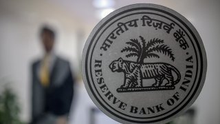 Signage for the Reserve Bank of India (RBI) in Mumbai, India, on Friday, April 5, 2024.
