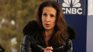 Lynn Martin, NYSE President, speaking on CNBC’s Squawk Box outside the World Economic Forum in Davos, Switzerland on Jan. 22, 2025.