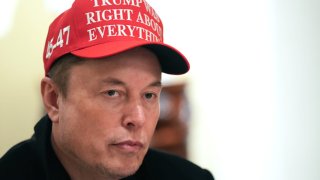 SpaceX CEO Elon Musk attends a cabinet meeting held by U.S. President Donald Trump at the White House on March 24, 2025.