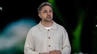Microsoft AI CEO Mustafa Suleyman speaks during an event highlighting Microsoft Copilot, the company’s AI tool, on April 4, 2025 in Redmond, Washington. The company also celebrated its 50th Anniversary.