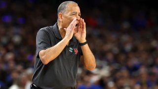 Kelvin Sampson in the first half of Houston’s Final Four game against Duke on Saturday.