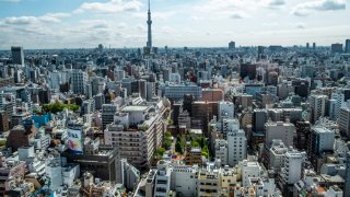 View of the Skytree from Ueno and Asakusa in Tokyo
