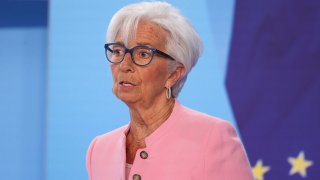 Christine Lagarde, president of the European Central Bank (ECB), speaks at ‘The Transformative Power of AI: Economic Implications and Challenges’ conference in Frankfurt, Germany, on Tuesday, April 1, 2025.