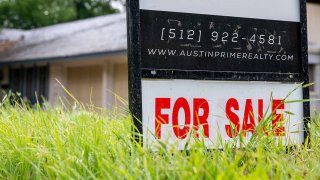 A home is seen for sale on April 24, 2025 in Austin, Texas.