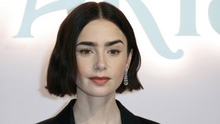"Emily in Paris" star Lily Collins in Paris on Sept. 12, 2024.