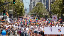 Participants march during the 54rd Annual San Francisco Pride Parade