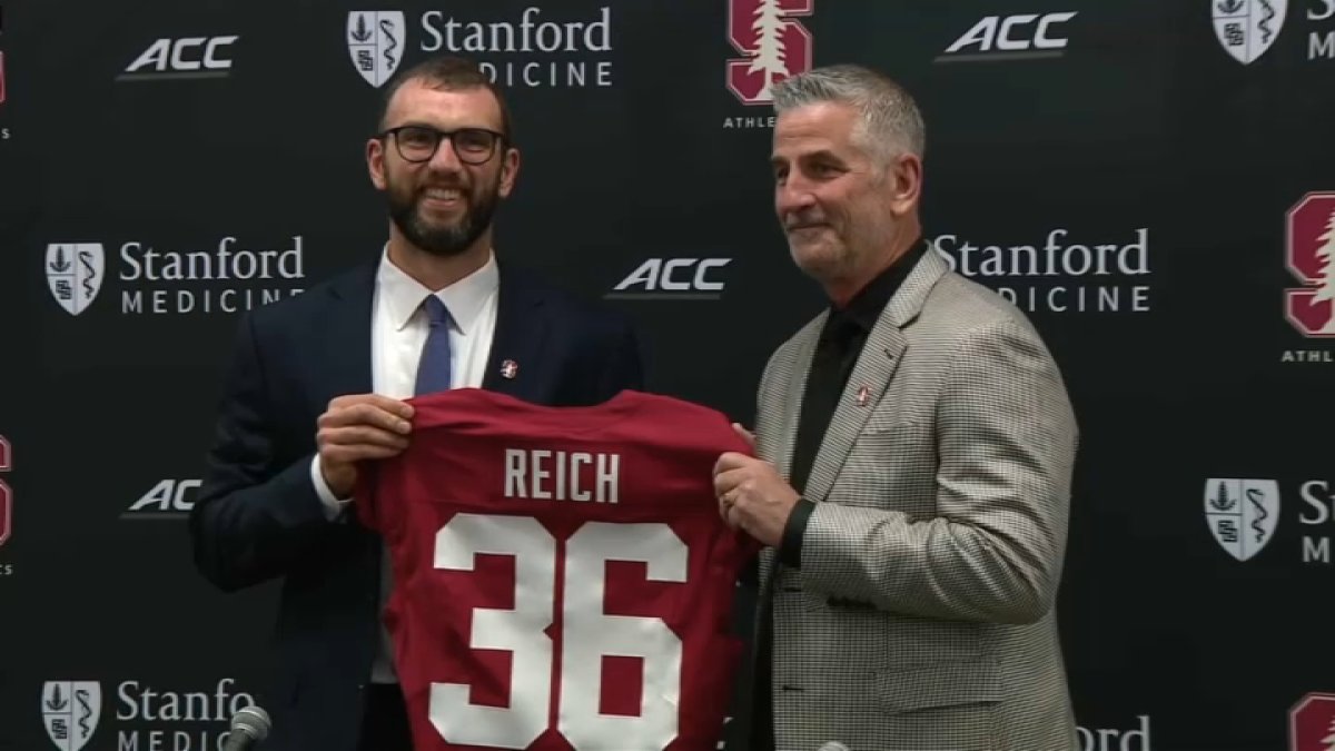 Stanford introduces Frank Reich as interim football coach