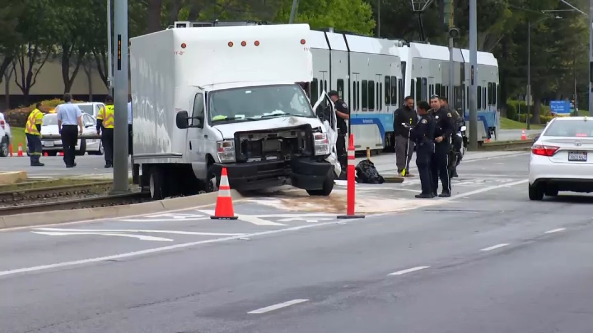 Box truck, VTA light-rail train collide in San Jose – NBC Bay Area