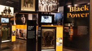 WASHINGTON, D.C.- APRIL 4: An exhibit of Black Power movement at the Smithsonian National Museum of African American History and Culture, April 4, 2025, in Washington, D.C. President Trump has said he will be reviewing Smithsonian exhibits for bias against American values. (Photo by Andrew Lichtenstein/Corbis via Getty Images)