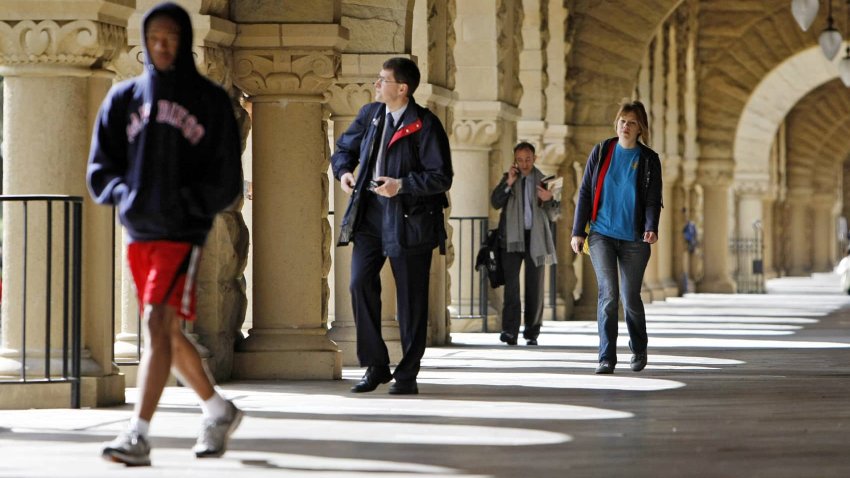 Students at Stanford University in California.
