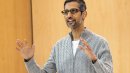 Google CEO Sundar Pichai speaking at the company's developers conference