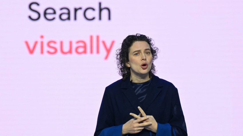 Liz Reid, vice president, search, Google speaks during an event in New Delhi on December 19, 2022.