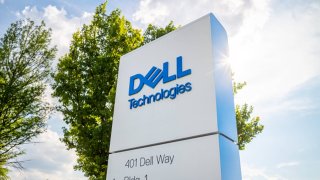 A Dell Technologies sign is seen in Round Rock, Texas, on June 2, 2023.