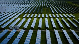 Double Black Diamond Solar near Waverly, south of Springfield, Illinois, is set to be the largest solar farm east of the Mississippi River on July 31, 2024.