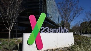 A view of the 23andMe headquarters in Sunnyvale, California, on March 25, 2025.