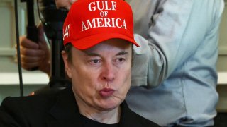 Tesla CEO Elon Musk attends a cabinet meeting held by U.S. President Donald Trump at the White House in Washington, D.C., on April 30, 2025.