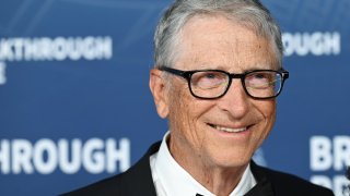 Bill Gates at The 11th Breakthrough Prize Ceremony held at Barker Hanger on April 05, 2025 in Santa Monica, California. (Photo by Gilbert Flores/Variety via Getty Images)