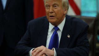 U.S. President Donald Trump speaks before signing executive orders in the Oval Office at the White House, in Washington, D.C., U.S., May 5, 2025.