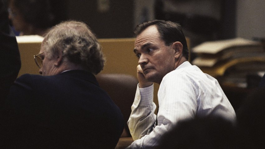 FILE – Randy Kraft listens inside a courtroom in Santa Ana, Calif., Aug. 11, 1989, as a jury recommends he should die in the gas chamber for his two-decade spree of sexual violence and mutilation that left at least 16 young men and boys dead. (AP Photo/Alan Greth, File)