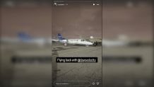 A photo shows the plane before takeoff, posted on social media by musician Daniel Williams.