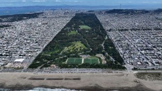 A general view of Golden Gate Park.