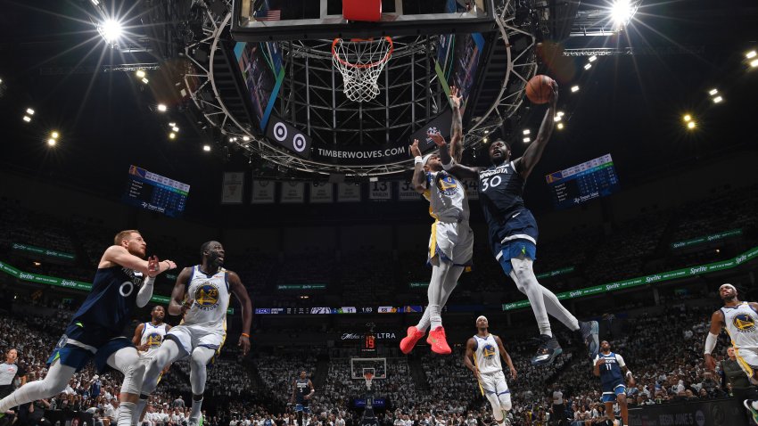MINNEAPOLIS, MN – MAY 14: Julius Randle #30 of the Minnesota Timberwolves drives to the basket during the game against the Golden State Warriors during Round 2 Game 5 of the 2025 NBA Playoffs on May 14, 2025 at Target Center in Minneapolis, Minnesota. NOTE TO USER: User expressly acknowledges and agrees that, by downloading and or using this Photograph, user is consenting to the terms and conditions of the Getty Images License Agreement. Mandatory Copyright Notice: Copyright 2025 NBAE (Photo by Noah Graham/NBAE via Getty Images)