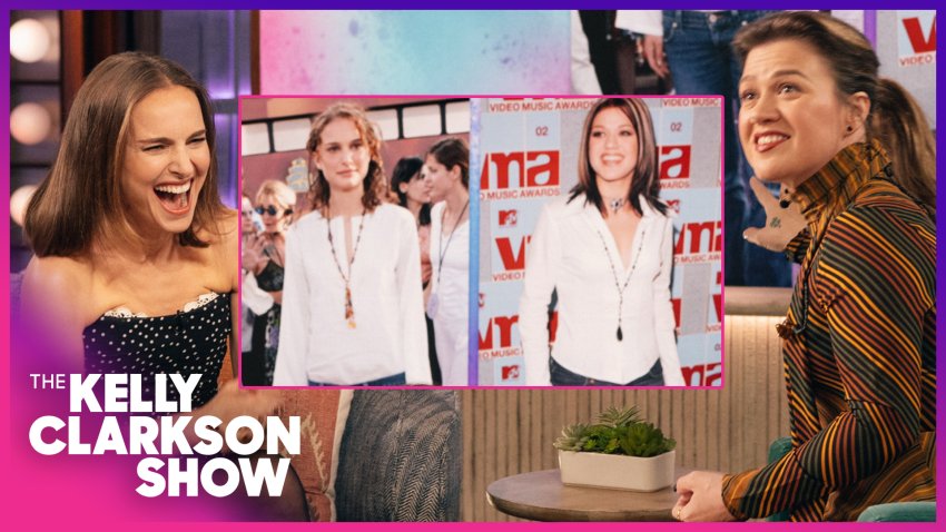 Natalie Portman & Kelly Clarkson react to hilarious red carpet fashion throwback