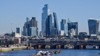 General view of the City of London skyline, the capital’s financial district.