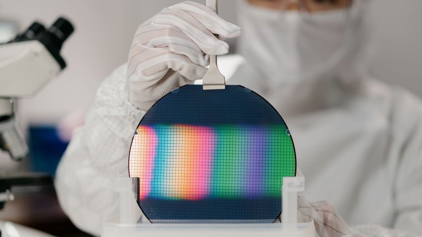 Chip engineer handling a wafer. Compared to Nvidia’s export-restricted chips, the performance gap between Huawei and the H20 is less than a full generation,” said Dylan Patel, founder, CEO and chief analyst of SemiAnalysis.
