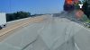 Semi-truck explodes after colliding with wrong-way driver