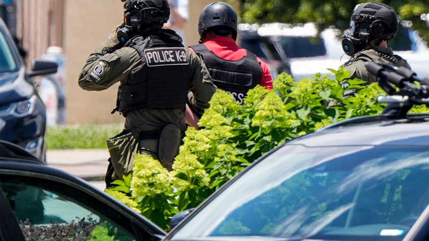 Mario Guevara with MGNews is detained by Dekalb County Sheriff’s deputies in Dekalb County, during a “No Kings” protest near Atlanta, on Saturday, June 14, 2025/