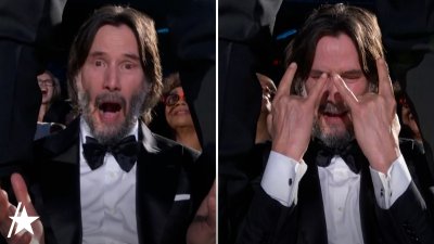 Keanu Reeves' night at the Tony Awards: Shocked by Jonathan Groff straddle & more!